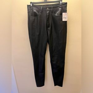 Free people black leather pants